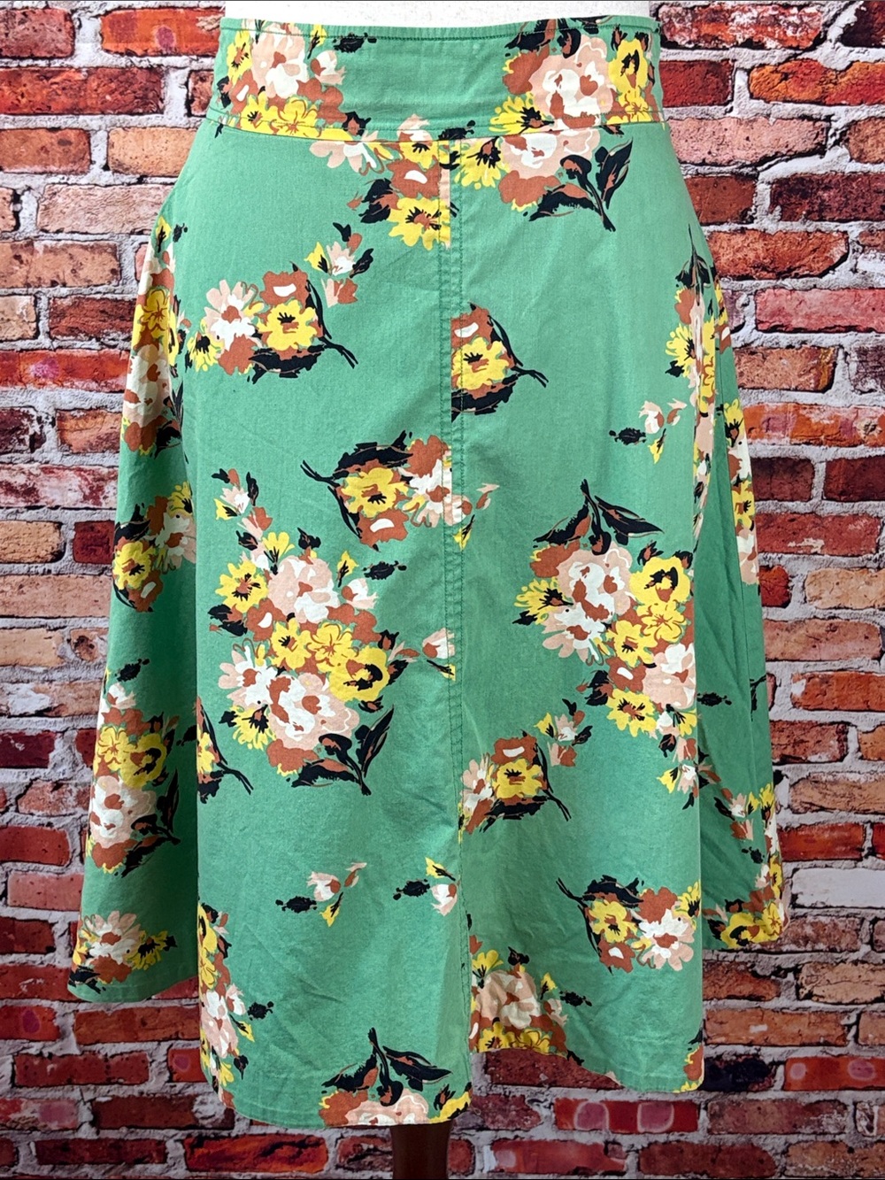 Plenty by Tracy Reese Green Floral Circle Skirt Size 12